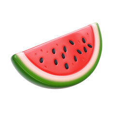 Illustrated 3d rendering of watermelon slices