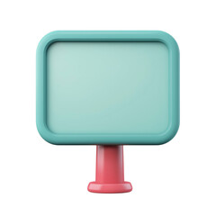 Illustration of 3d carton billboard with transparent background