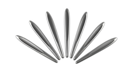 Isolated Spoons Laid Out in a Radial Pattern