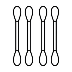 Four Cotton Swabs in a Row Simple