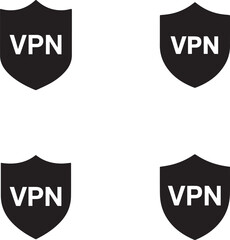 VPN Shield Icons, Seamless Pattern