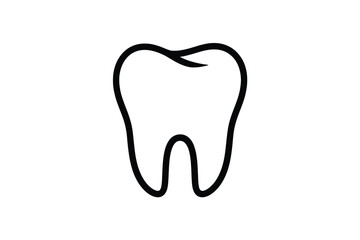 Simple Line Drawing of a Healthy Tooth