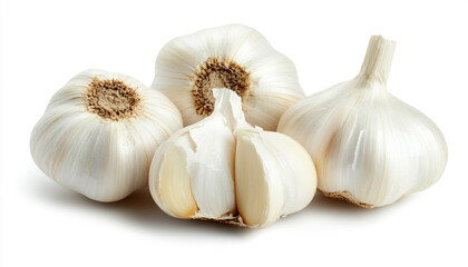 Obraz premium Garlic clove png. Garlic cloves on white background