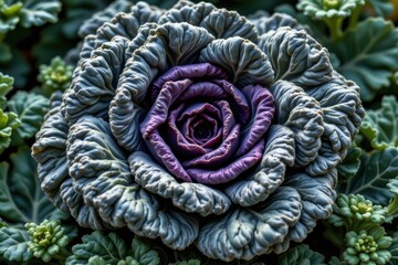 Fototapeta premium kale is a member of the brassica genus within the brassicaceae family, closely related to vegetables like broccoli, cabbage, and cauliflower