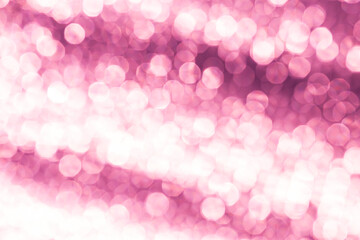 Abstract blurred pink light bokeh background, festive season concept background, pink bokeh pattern background