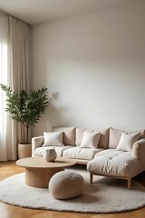modern living room with sofa