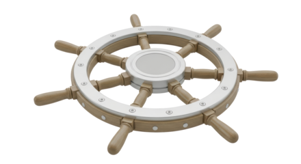 Isolated Ship Wheel