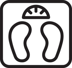 Sleek Black and White Weight Scale Icon for Modern Health and Fitness Designs Promoting Well being and Healthy Lifestyles