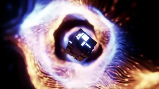 Thermodynamic energy vortex with quantum computation block