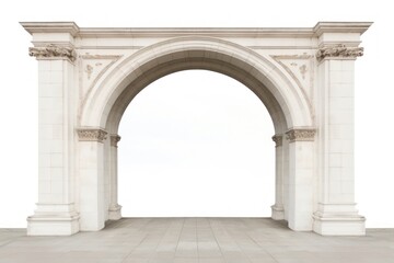 Obraz premium Architecture photo of a arch white background colonnade building.