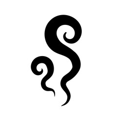 Illustration of shimmering steam and vapor. Cartoon effect icon of heat, smell and aroma of warm food. Flickering flames.