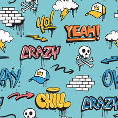 Halloween Illustration, Skull, Bones, Skeleton, Pumpkin, Witch, Cat, Spooky, Happy Halloween