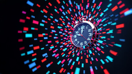 Colorful Stopwatch with Dynamic Background