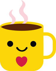  cute cartoon mug vector art illustration