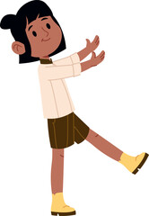 Smiling Girl in Playful Pose