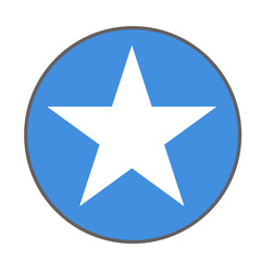 round flag of Somalia country on white background vector
Vector round flag