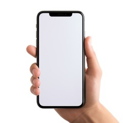 Asian man hand holding smartphone electronics technology handheld.