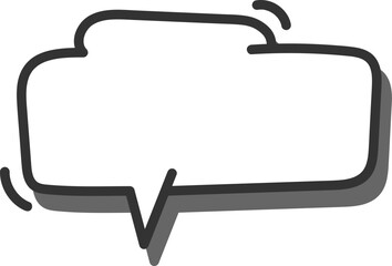 Speech Bubble with Thick Outline