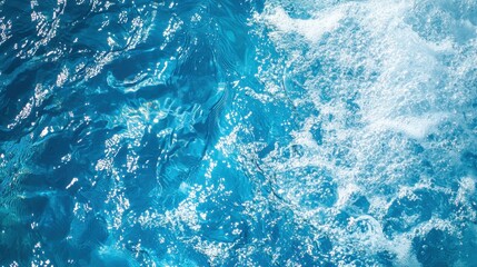 Obraz premium abstract blue color water wave, pure natural swirl pattern texture, background photography