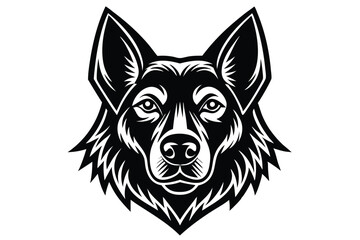 Animated dog portrait featuring expressive eyes and bold colors showcasing the canine's detailed character