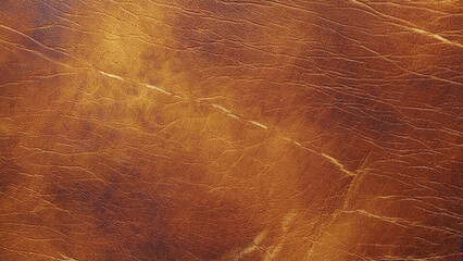 A detailed shot of brown leather texture