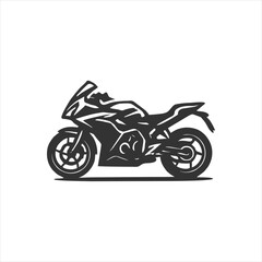Obraz premium Sportbike Silhouette Vector Illustration