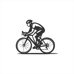 Obraz premium Cyclist in Action: Dynamic Vector Illustration of a Road Bike Rider