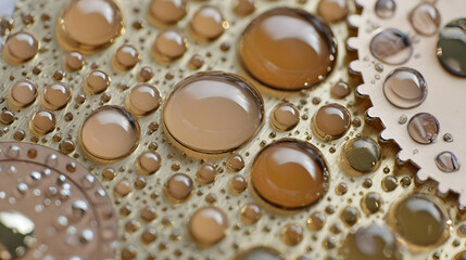 with rotating transparent layers and fluid numbers floating in artificial mist
