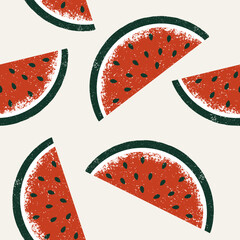 Fresh melons seamless pattern. Melon slices background. Vector illustration