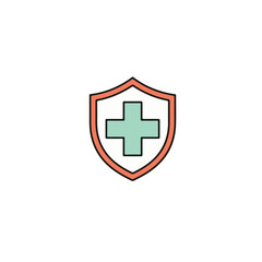 Obraz premium Shield symbol of health and protection.