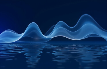 Blue Ripple Light & Shadow