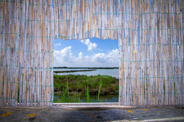 comacchio regional park po delta lagoon for eel fishing and wildlife reserve