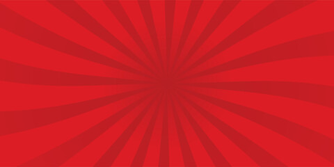 Red rays background. Sunburst abstract texture. Simple design vector illustration.