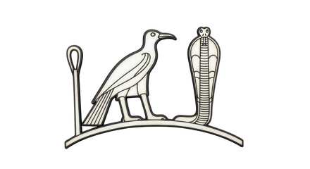Isolated 3D Render Egyptian Symbols