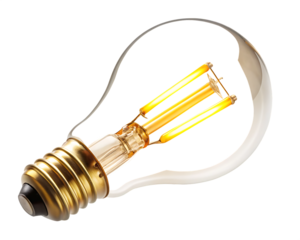 lightbulb isolated on white background PNG ,ai generated