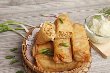 lumpia on plate