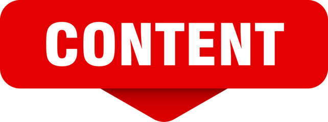 content sticker. content sign on transparent background