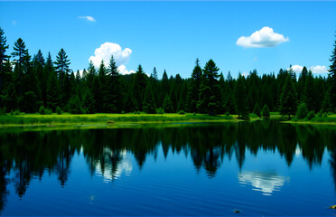 Forest Lake Natural Scenery
