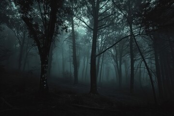 Obraz premium Spooky forest outdoors woodland spooky.