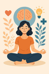 Woman Meditating for Mental Clarity and Relaxation