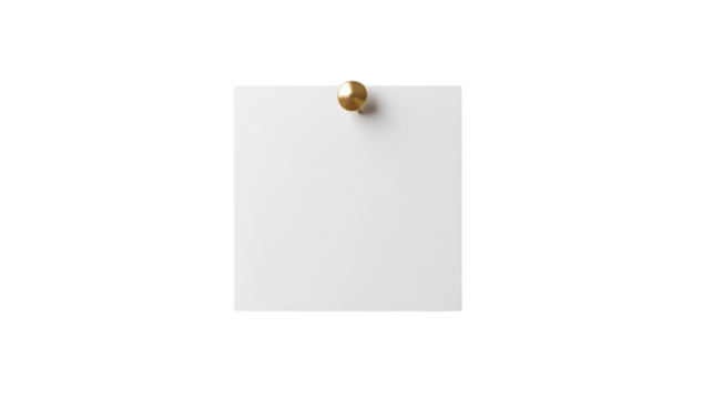 Blank note paper sheet with clean edges and smooth texture isolated on white background