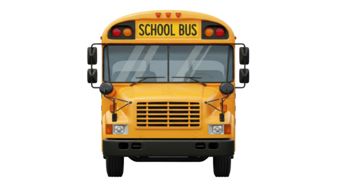 Isolated Yellow School Bus