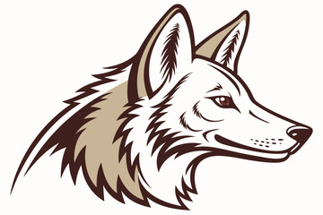 A side profile shows a detailed coyote head with brown and beige markings