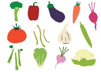 Vegetables vector illustration – fresh organic healthy food design