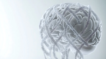 Obraz premium Human Brain with Intricate Neural Pathways