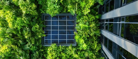 Solar Panels Integrated Into Urban Greenery for Sustainable Energy