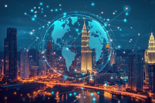 Global city network at night