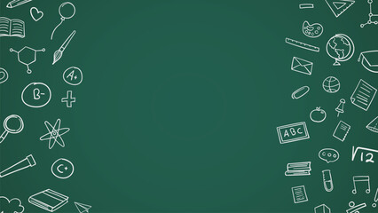 Back to school blackboard background design. Vector. © AdityasStd