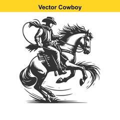 Fototapeta premium A Cowboy baking horse.