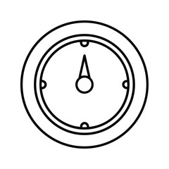 Parking clock sign for time limited zone indication Vector illustration